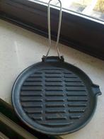 Kleine gietijzeren vleesgrill., Elektronische apparatuur, Grillplaten, Ophalen of Verzenden, Zo goed als nieuw