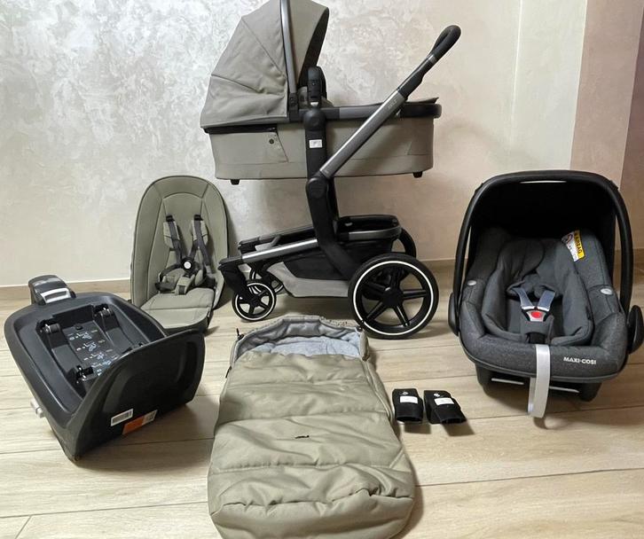 Joolz day + Sage Green 3-in-1 kinderwagen Compleet, Kinderen en Baby's, Buggy's, Zo goed als nieuw, Maxi-Cosi, Regenhoes, Verstelbare rugleuning