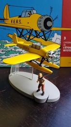 tintin figurine avion collection avec figurine et livre, Tintin, Statue ou Figurine, Enlèvement ou Envoi, Neuf