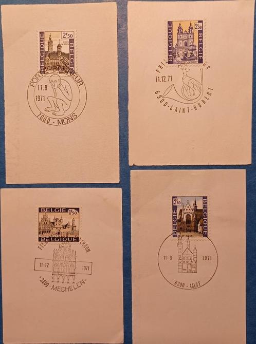 4 x Toeristische Uitgave (FDC), Postzegels en Munten, Postzegels | Europa | België, Gestempeld, Met stempel, Gestempeld, Verzenden