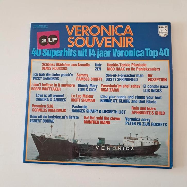 Veronica souvenir top 40 dubbele LP 1974 2+1, Cd's en Dvd's, Vinyl | Verzamelalbums, Gebruikt, Ophalen of Verzenden