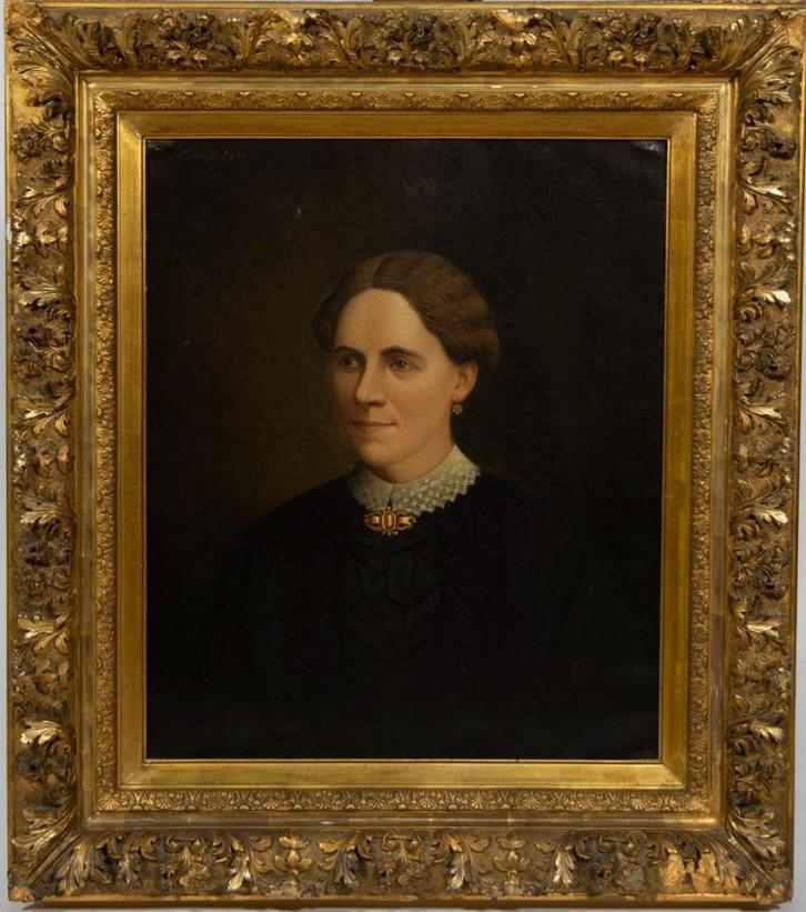 Antiek Schilderij op doek, gesigneerd et gedateerd, Antiek en Kunst, Kunst | Schilderijen | Klassiek, Ophalen of Verzenden