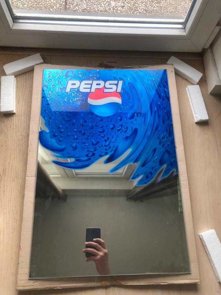 Reclamespiegel Pepsi Cola., Verzamelen, Merken en Reclamevoorwerpen, Zo goed als nieuw, Verpakking, Ophalen