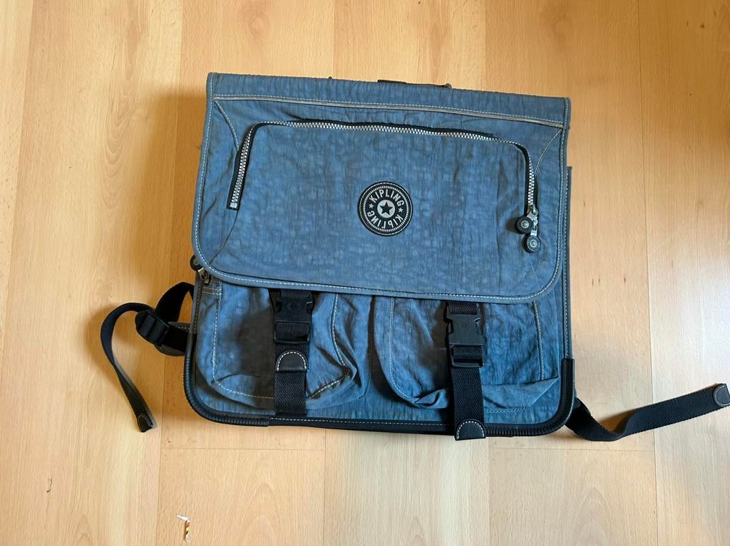 Boekentas Kipling, Ophalen of Verzenden, Gebruikt, Blauw, Aktetas of Boekentas