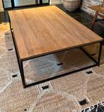 Salontafel in eik en zwart staal, 150 à 200 cm, Moins de 50 cm, Enlèvement, Utilisé