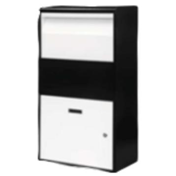 Mooie metalen brievenbus zwart/wit 95x30x45 cm  beschikbaar voor biedingen