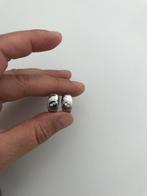Zilver oorringen met 3 strass, Handtassen en Accessoires, Oorbellen, Hangers, Ophalen of Verzenden, Zo goed als nieuw, Zilver