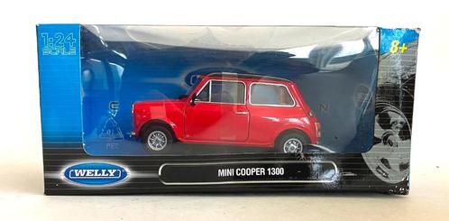 Mini Cooper rood met zwart dak Welly., Hobby en Vrije tijd, Modelauto's | 1:24, Zo goed als nieuw, Auto, Welly, Ophalen