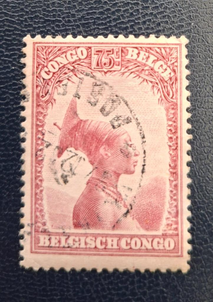Timbre OBP 175 du Congo belge, Timbres & Monnaies, Timbres | Europe | Belgique, Affranchi, Enlèvement ou Envoi