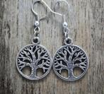 Levensboom oorbellen verzilverdtre, Hangers, Nieuw, Ophalen of Verzenden, Zilver