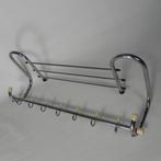 Verchroomde vintage wandkapstok, jaren 50, Enlèvement ou Envoi