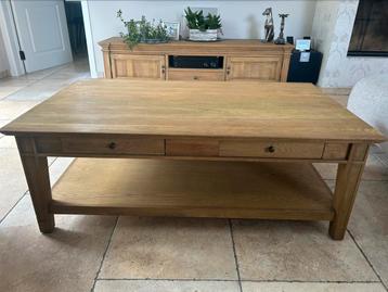 Landelijke salontafel in eik beschikbaar voor biedingen