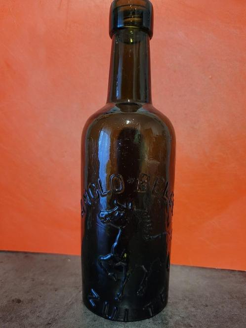 ancienne bouteille de bière ANGLO BELGE ZULTE, Collections, Marques de bière, Utilisé, Bouteille(s), Autres marques, Enlèvement ou Envoi