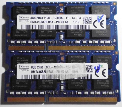 Kit 2 x 8  Gb DDR3L à 1600 Mhz, Informatique & Logiciels, Mémoire RAM, Laptop, 16 GB, DDR3, Enlèvement ou Envoi