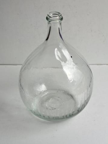 Jolie ancienne bouteille en verre "Dame Jeanne" 5 litres