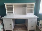 Bureau ikea blanc hemnes avec partie haute