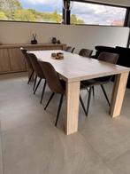 Eiken eettafel 220x75,2x95 cm, Huis en Inrichting, Tafels | Eettafels, Ophalen, Zo goed als nieuw