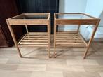 Mooie bamboe houten (nacht)tafeltjes van Ikea, Ophalen, Zo goed als nieuw