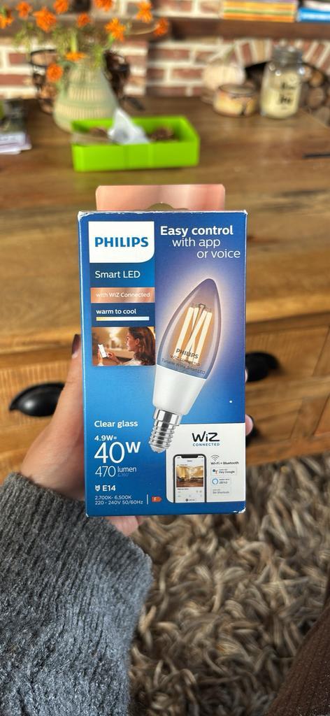 Philips Smart Lamp, Huis en Inrichting, Lampen | Losse lampen, Nieuw, Led-lamp, 30 tot 60 watt, E14 (klein), Soft of Flame, Ophalen
