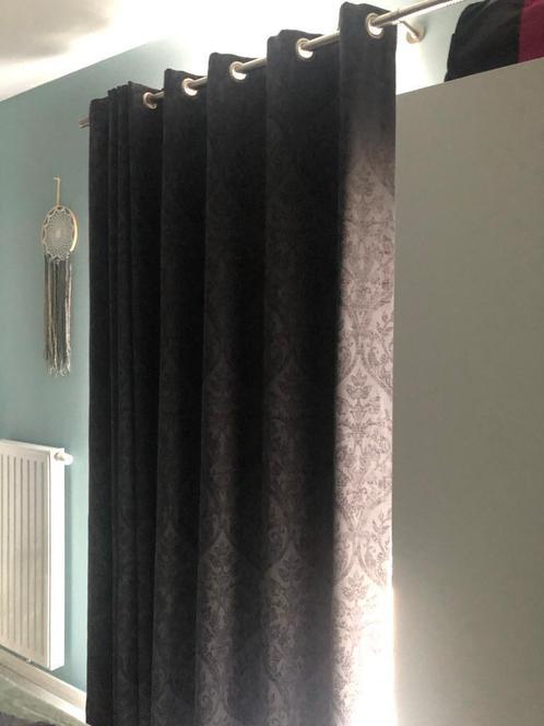 Rideaux Heytens gris foncés occultants, Huis en Inrichting, Stoffering | Gordijnen en Lamellen, Zo goed als nieuw, 200 cm of meer