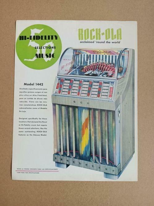 Flyer: Rock-ola 1438 Comet Fireball (1954), Verzamelen, Automaten | Jukeboxen, Ophalen of Verzenden