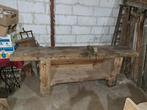 Bank werkbank oude werkbank decoratie, Antiek en Kunst, Ophalen