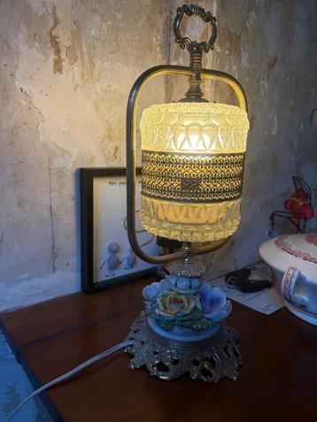 lampe de table décorative Style vintage avec un abat-jour, Moins de 50 cm, Vintage, Comme neuf, Enlèvement