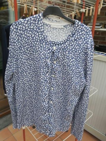 Twinsetje print blauw wit Brax mt 38-40 beschikbaar voor biedingen