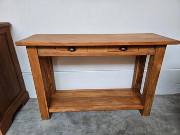 Massief teakhouten sidetable 120,5cm beschikbaar voor biedingen