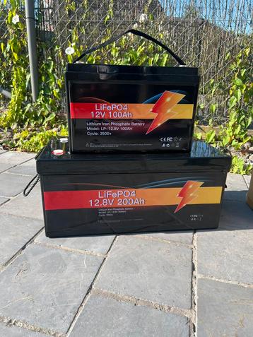 12.8V 100Ah LiFePO4 batterij met Bluetooth en BMS, Enlèvement, Neuf