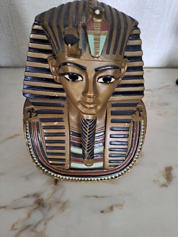 Prachtig tof beeldje Egyptisch Toetanchamon met gebruikspore beschikbaar voor biedingen