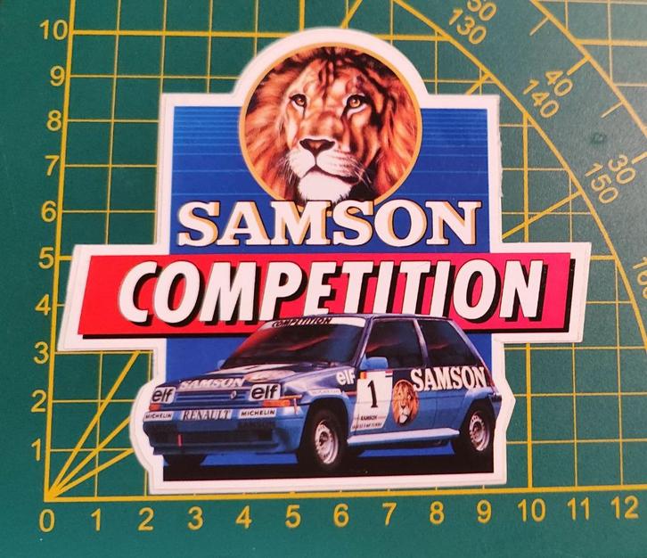 Sticker Renault 5 Turbo 1989 Competition Samson Shag, Verzamelen, Stickers, Ophalen of Verzenden
