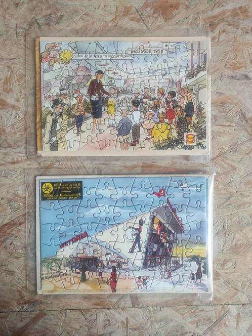 ZELDZAAM COMPLETE Puzzels expo 58 Victoria en shell, Hobby en Vrije tijd, Denksport en Puzzels, Gebruikt, Ophalen of Verzenden