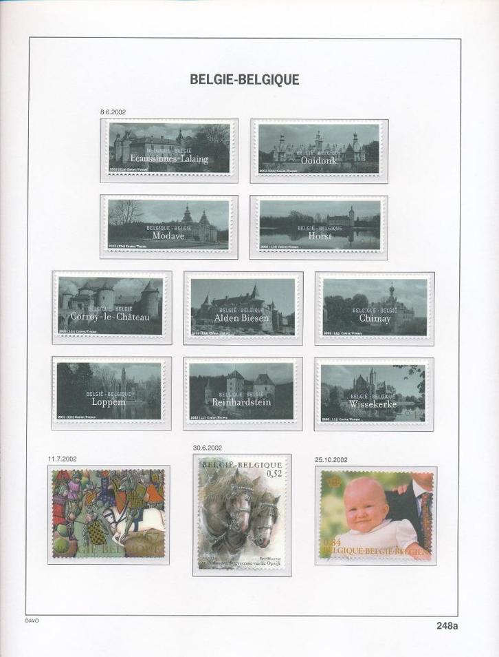 Jaar 2002 België supplement 1b, op gratis DAVO Luxe, Postzegels en Munten, Postzegels | Europa | België, Postfris, Postfris, Ophalen of Verzenden