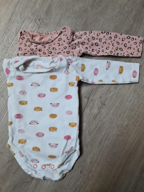 2 rompertjes (Hema) Maat 50-56, Kinderen en Baby's, Babykleding | Maat 50, Zo goed als nieuw, Jongetje of Meisje, Pakje, Ophalen of Verzenden