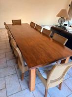 Magnifique table en teck 300 X 100 cm avec 10 chaises, Teck, 100 à 150 cm, Enlèvement, Utilisé