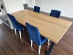 Eetkamer stoelen, Huis en Inrichting, Stoelen, Ophalen, Gebruikt, Blauw, Vier