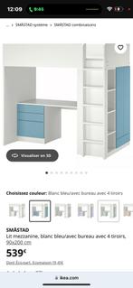 2 Lit ikea mezzanine smastad porte bleu, Enlèvement, Comme neuf, Lit mezzanine