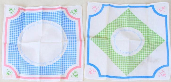 Mouchoirs enfants:  fromage Franco Suisse "Bécassine", Collections, Marques & Objets publicitaires, Utilisé, Ustensile, Enlèvement ou Envoi