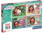 Gabby's Poppenhuis 4 in 1 Puzzel - 12/16/20/24 stukjes, Nieuw, 10 tot 50 stukjes, Ophalen of Verzenden, 2 tot 4 jaar