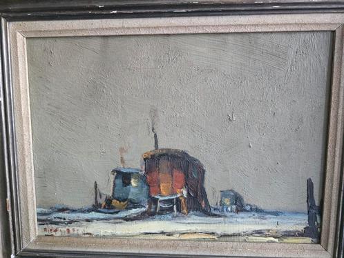 Piet Lippens 1890-1981 woonwagens, Antiek en Kunst, Kunst | Schilderijen | Klassiek, Ophalen of Verzenden