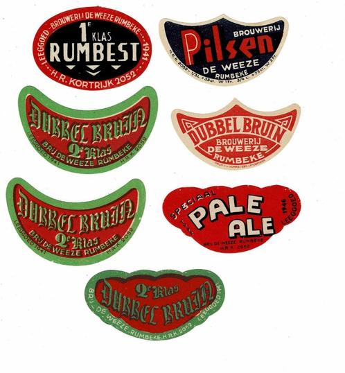 Oude bieretiketten van "DE WEEZE", Verzamelen, Biermerken, Nieuw, Overige typen, Overige merken, Verzenden