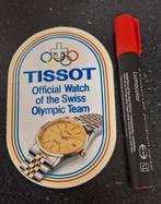 Vintage sticker horloge merk Tissot Olympische Spelen, Ophalen of Verzenden, Zo goed als nieuw, Merk