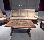 Complete zitkamer –  fauteuils en tafel - Prijs in overleg, Ophalen, Gebruikt, Hout, Style des années 90