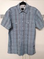 Wit-blauw ruitenhemdje met korte mouwen van C&A, M, Kleding | Heren, Overhemden, Ophalen of Verzenden, Zo goed als nieuw, Blauw