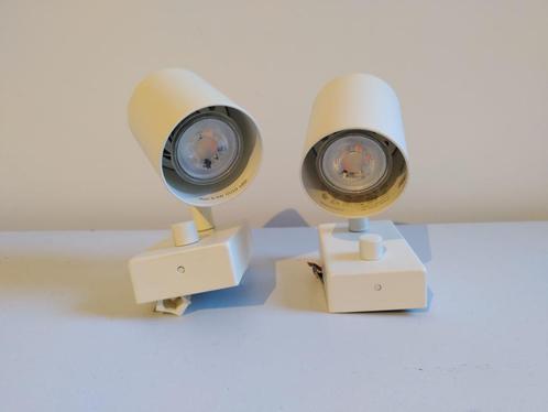 2 witte IKEA wandlampen Nymane, Huis en Inrichting, Lampen | Wandlampen, Gebruikt, Metaal, Ophalen