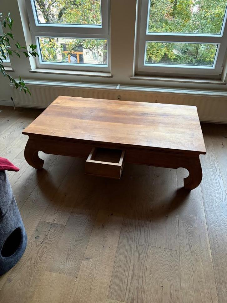 Table basse opium 100% teck 140x80x40, Maison & Meubles, Tables | Tables de salon, Utilisé, Moins de 50 cm, 50 à 100 cm, 100 à 150 cm