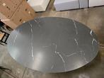 Ovaal tafelblad (GEEN ONDERSTEL) keramiek noir 220x120, 200 cm ou plus, Comme neuf, 100 à 150 cm, Ovale