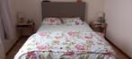 Lit complet structure + matelas 140x200cm, Huis en Inrichting, Slaapkamer | Bedden, Ophalen, Tweepersoons, 140 cm, Zo goed als nieuw