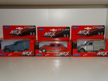 Collection nex par welly citroen 2 cv  & ds 1/32 ? beschikbaar voor biedingen